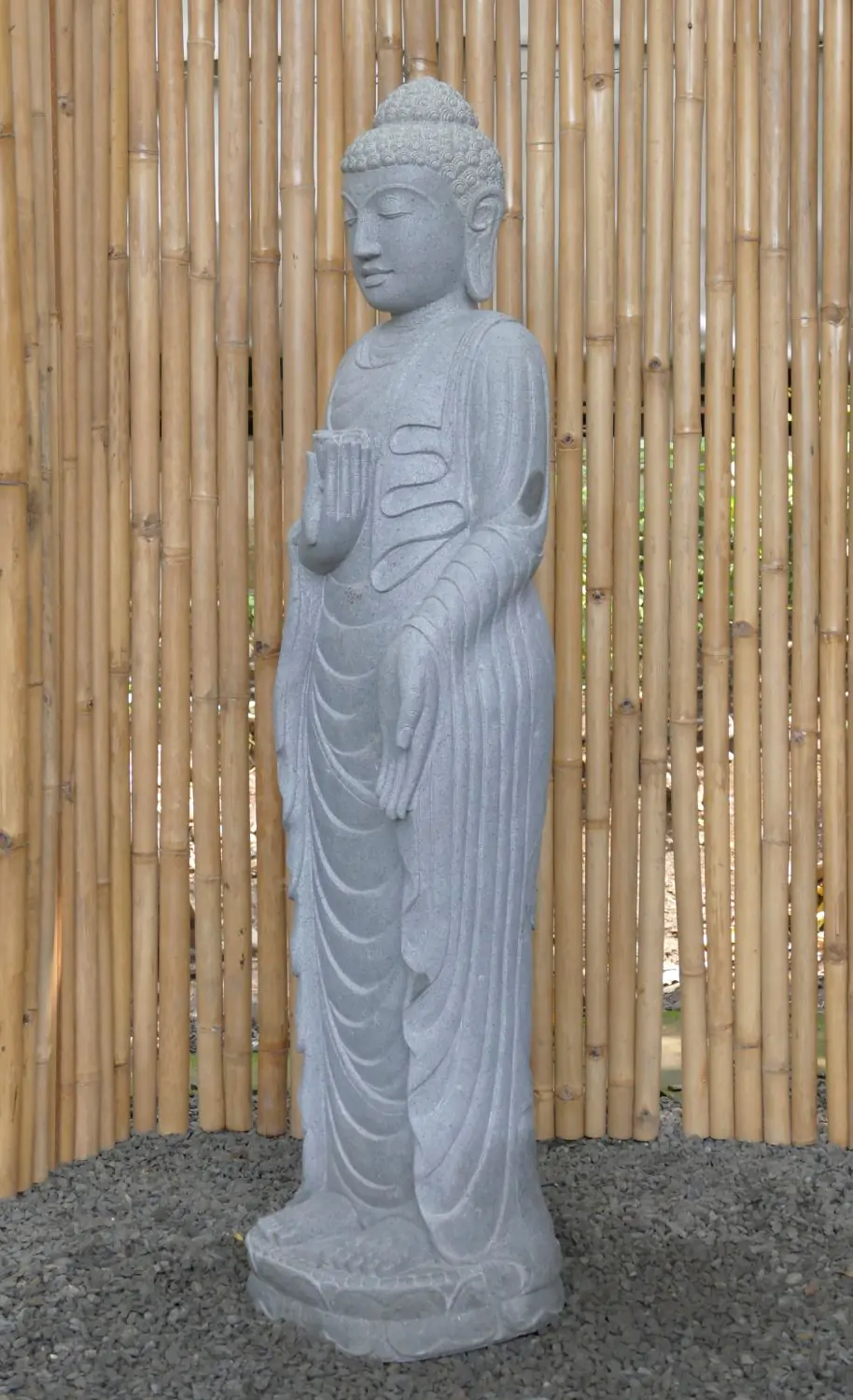  Product image 2 of the product “Standing Buddha with Lotus Flower, ca. 151 cm H ”